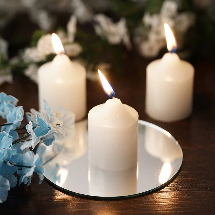 12 Pack White Votive Candles, Mini Multi-Purpose Candle Decor 2"