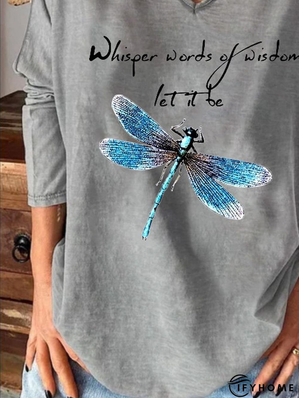 Vacation Jersey Notched Animal Tunic T-Shirt | IFYHOME