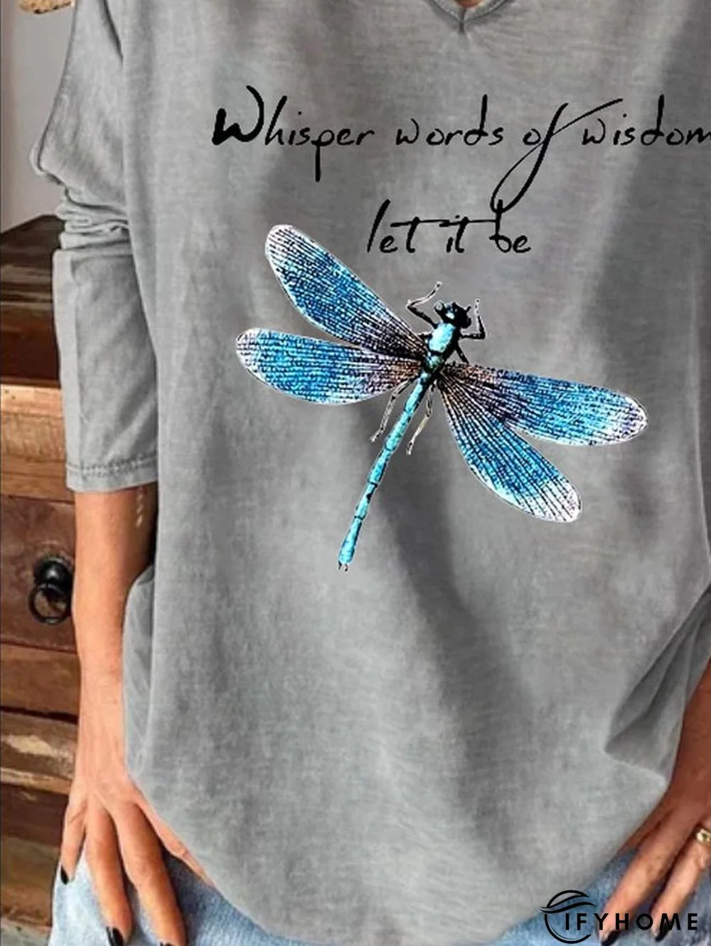 Vacation Jersey Notched Animal Tunic T-Shirt | IFYHOME