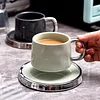 Chic Porcelain Coffee Cups With Silver Finish