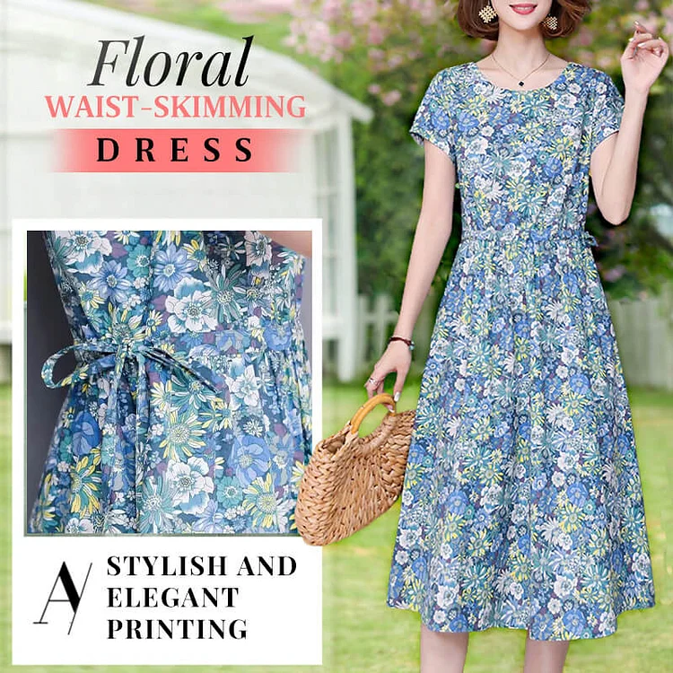Floral Waist-Skimming Dress
