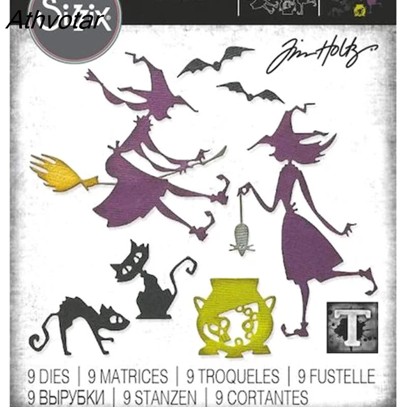 Athvotar New Arrival Skeleton Metal Cutting Dies For Halloween Decoration Diy Paper Card Scrapbook Photo Album Embossing Craft Dies