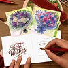 12Pcs Bouquet DIY Diamond Painting Greeting Card Kit for Adults Holiday Gifts