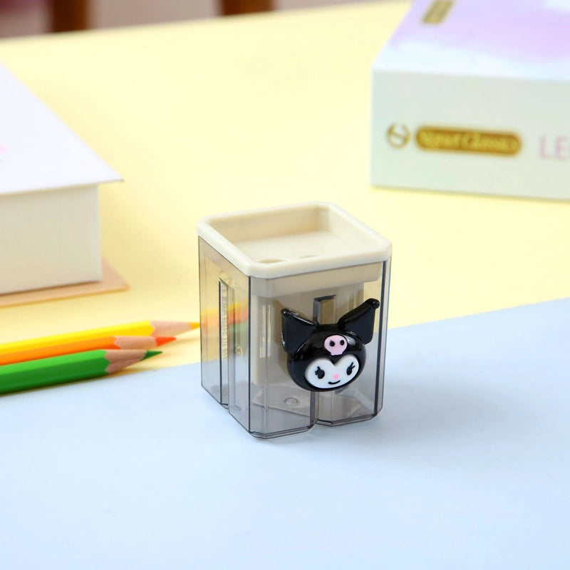 Double Hole Pencil Sharpener/children’s Cute Cartoon Pencil Sharpener Primary School Students Creative Stationery Multifunctional Pencil Sharpener