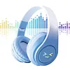 Light-Up Wireless BT Headphones Rechargeable Kawaii Wireless BT5.3 Headset Gradient Color HiFi Stereo Gaming Earphones for Home Office School Outdoor Travel