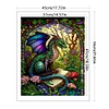(US Only)Full Embroidery cotton Thread 14CT Printed Pterodactyl Cross Stitch 45x55cm