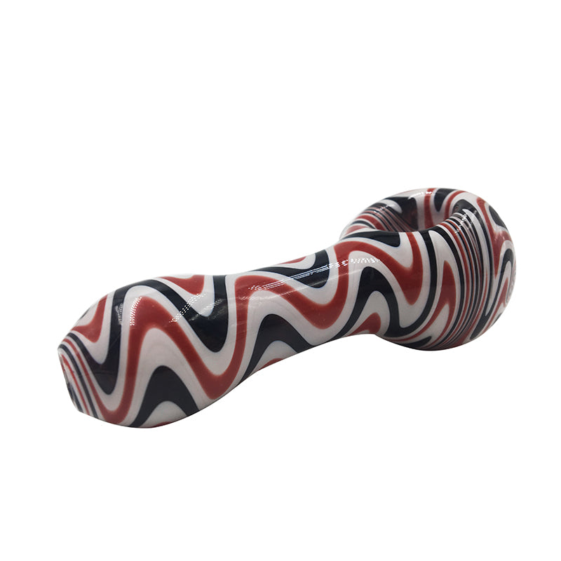 Hight Quality  Three Lines Wavy Stripes Hand Pipe