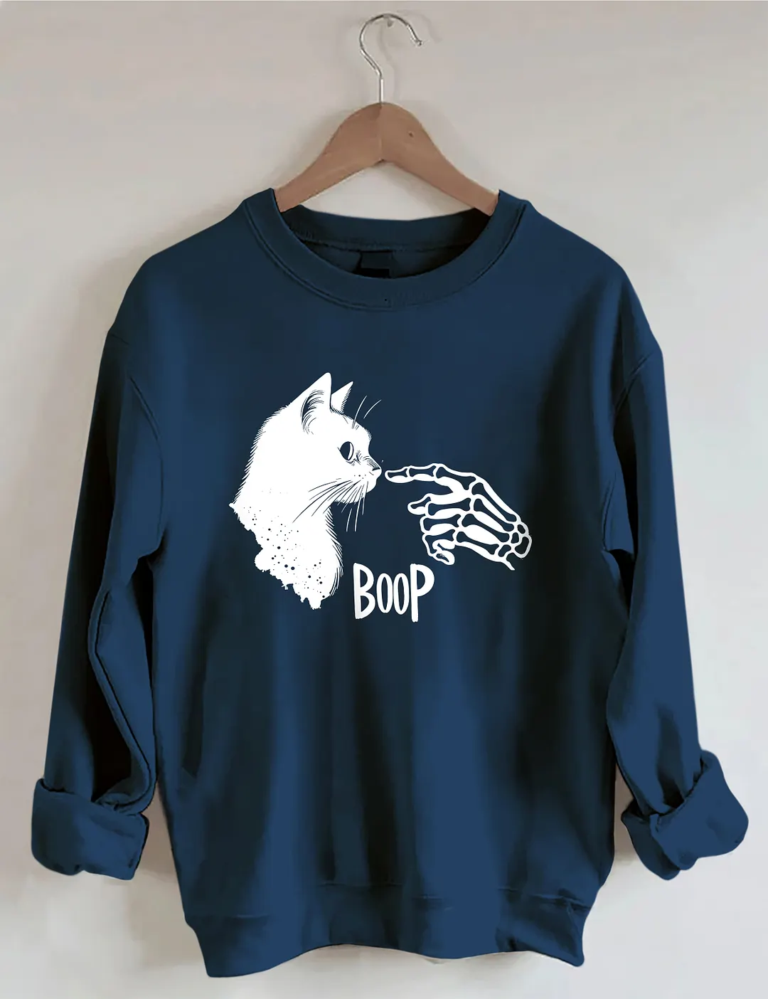 Skeleton Hand Cat Boop Sweatshirt