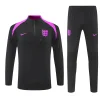 Kids Kit England 25-26 1/4 Zip Tracksuit black Chandal