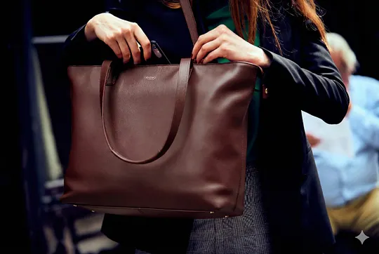 Knomo Maddox Leather Laptop Tote Briefcase