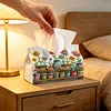 Diamond Painting PU Plant Tissue Box Tissue Holder