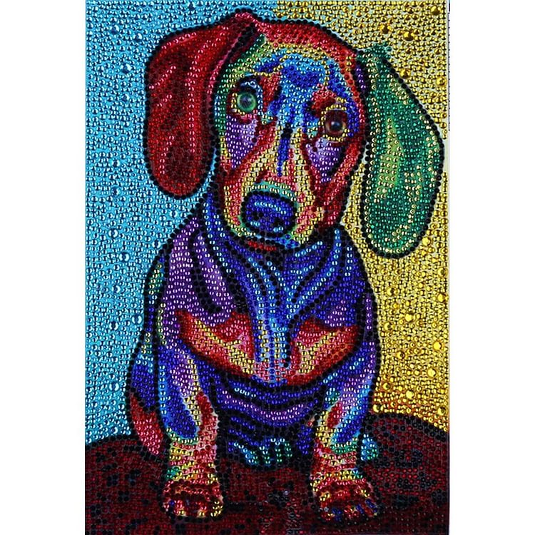 Color Dog Special Full Drill Diamond Painting 25X35CM(Canvas) gbfke