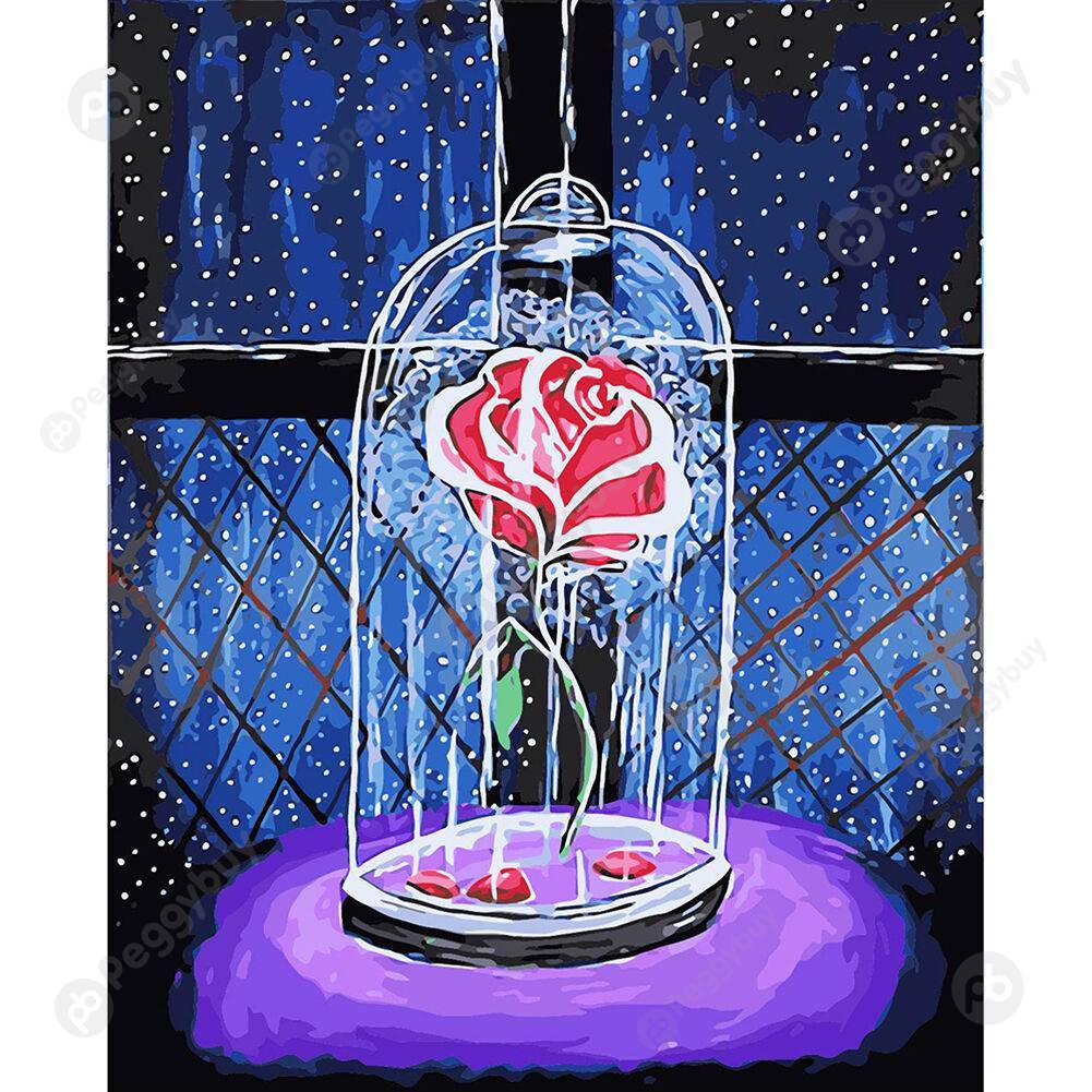 

40*50CM Paint By Numbers-Unique Rose, 501 Original