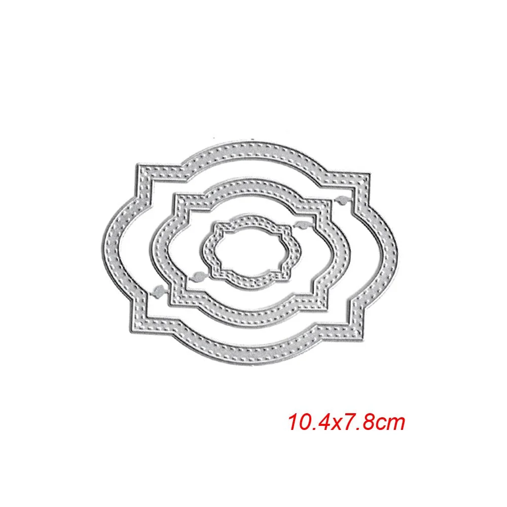 Metal Cutting Dies Curves Border Frames Square DIY Scrapbooking Card Album Making Embossing Punch Craft Diecuts New 2019