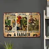 Tracteurs agricoles - Panneaux en &eacute;tain m&eacute;tallique(20*30cm/30*40cm) - Garage