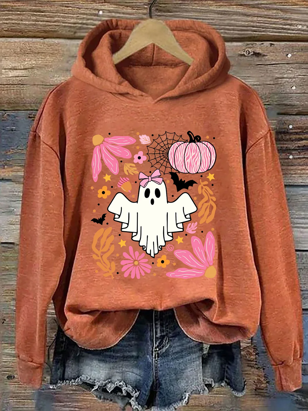 Halloween Pink Ghost Hoodie