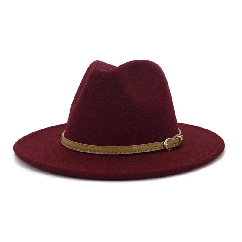 Fashion Flat Top Hat Women’s British French Socialite Elegant Felt Hat Autumn And Winter Warm Jazz Hat Men’s