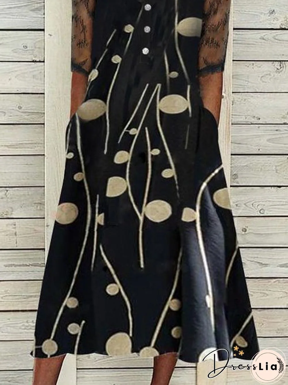 V Neck Boho Weaving Dress