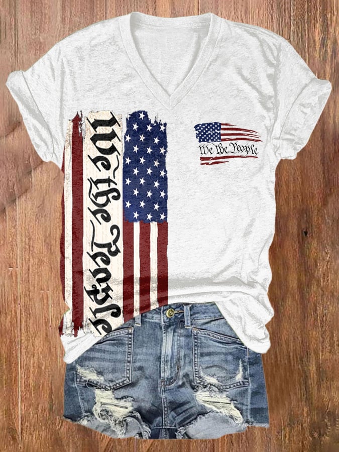 Women'S We The People Print Short Sleeve T-Shirt