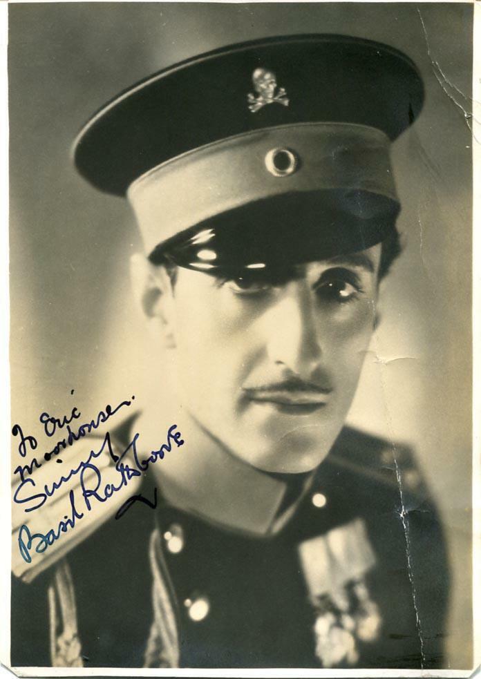 ACTOR Basil Rathbone (+) autograph, signed vintage Photo Poster painting