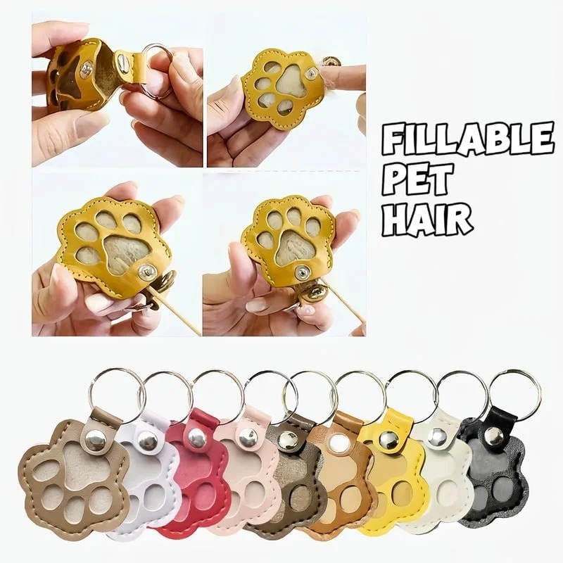 🔥LAST DAY 49% OFF - 🐾Pet Paw Shaped Leather Keychain