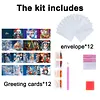 12Pcs Diamond Painting Winter Cartoon Greeting Card Set with Envelope
