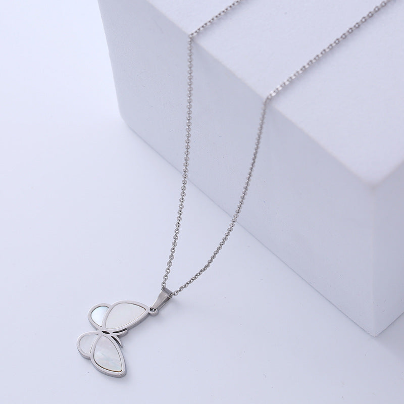 Women Diamond Mixed Color Chain Skull Zodiac Sign Titanium Steel Necklaces