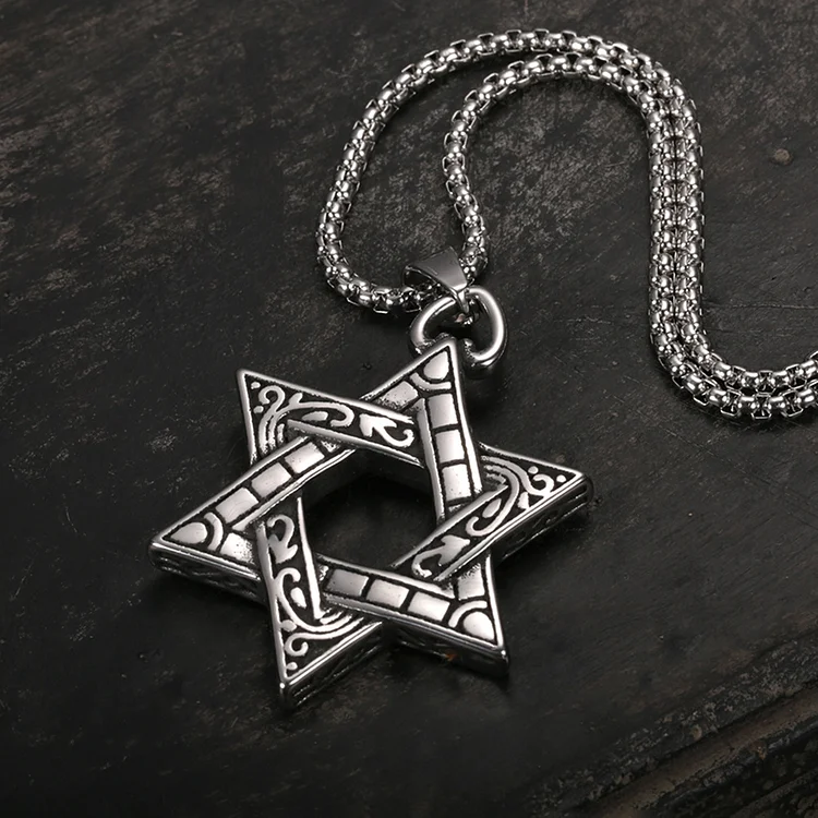 925 Sliver Six Pointed Star Necklace 