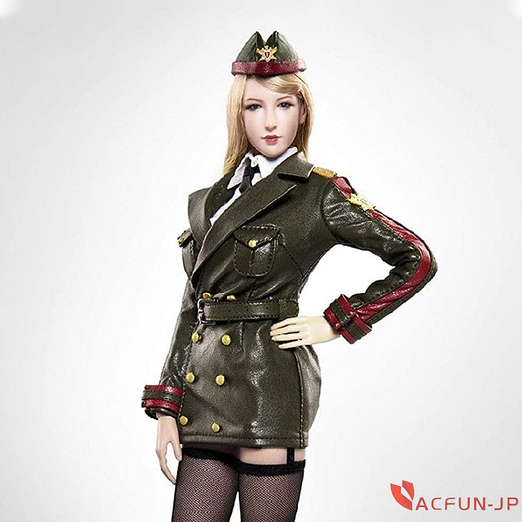 [AC]ZYTOYS 1/6 ゲーム アニメ キャラクター ミリタリー 美人 女性 セクシー アクションフィギュア用 ヘッド 服 ストッキング 靴 セット Bグリーン