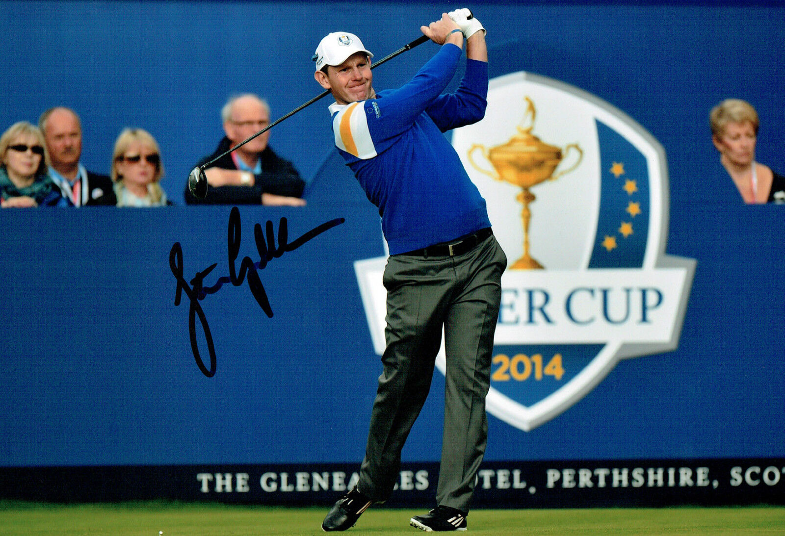 Stephen GALLACHER SIGNED Autograph 12X8 Photo Poster painting AFTAL COA Ryder Cup Scotland 2014