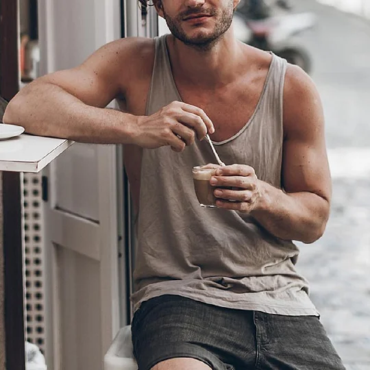 Men's Solid Color Casual Tank Lixishop 