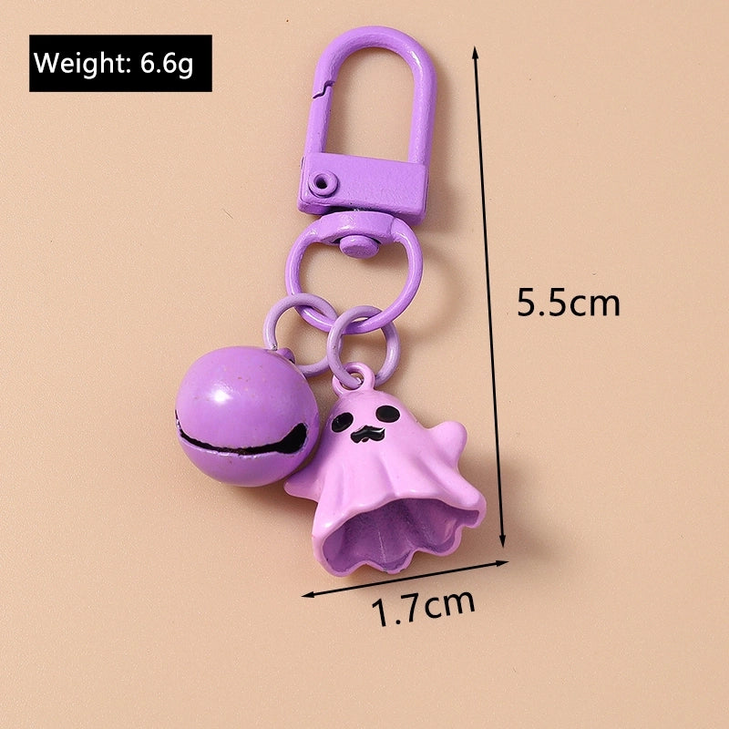 Cartoon Style Cute Commute Ghost Alloy Halloween Keychain