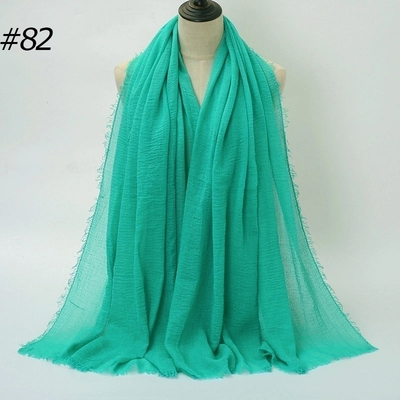 20 Pieces Fashion Solid Color Cotton Pashmina Scarves