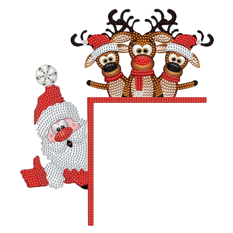 2D Flat Pattern Christmas Theme Christmas Door Frame Decorations for Wall Window gbfke