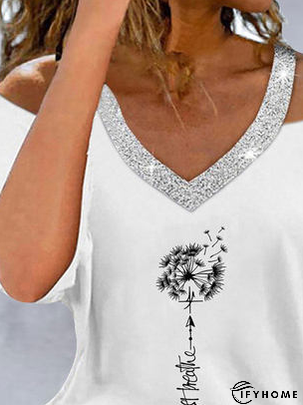 Casual Spaghetti Loosen Short Sleeve Tops | IFYHOME