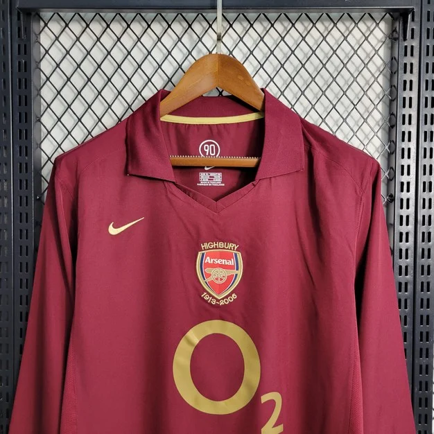 2005/2006 Retro Long Sleeve Arsenal Home Football Shirt 1:1 Thai Quality