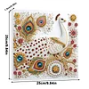 Framed Diamond Painting - Special Shaped - Peacock (25x25cm)