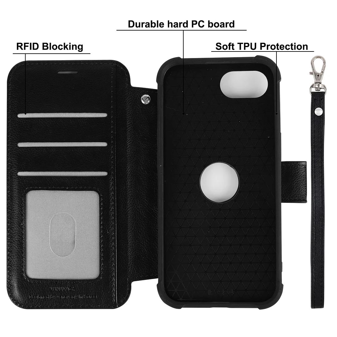 VANAVAGY Compatible for iPhone 16e Wallet Case for Magsafe Wireless Charging