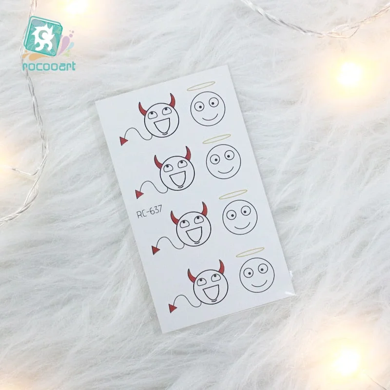 2020 Couple Temporary Tattoos Fashion Cool Body Art Beauty Makeup Valentine's Day Tattoo Waterproof Hand Fake Tatoo 10.5x6cm