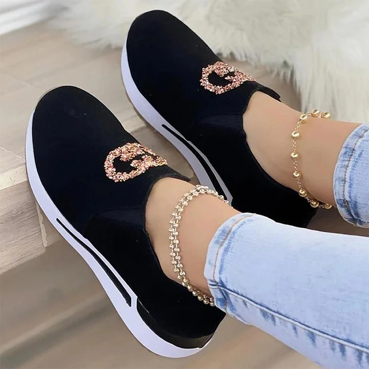 Women's Leisure Thick Bottom Solid Sneakers