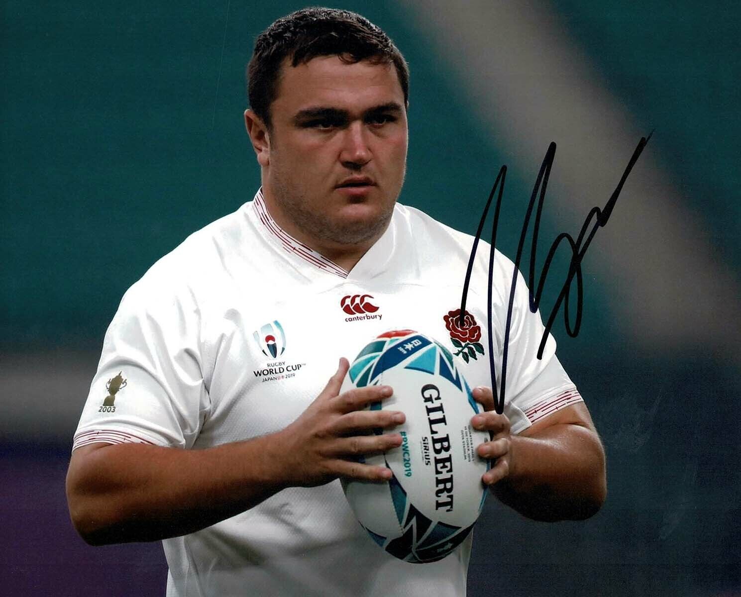 Jamie GEORGE Signed Autograph England Rugby Hooker RUGBY 10x8 Photo Poster painting 1 AFTAL COA