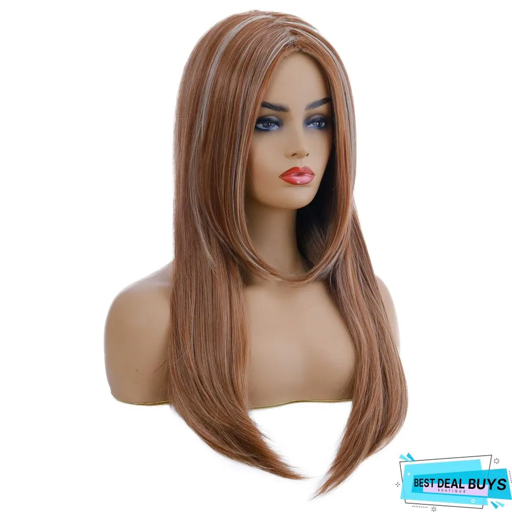 New Long Straight Synthetic Fiber Wig Fashion Women's Wig