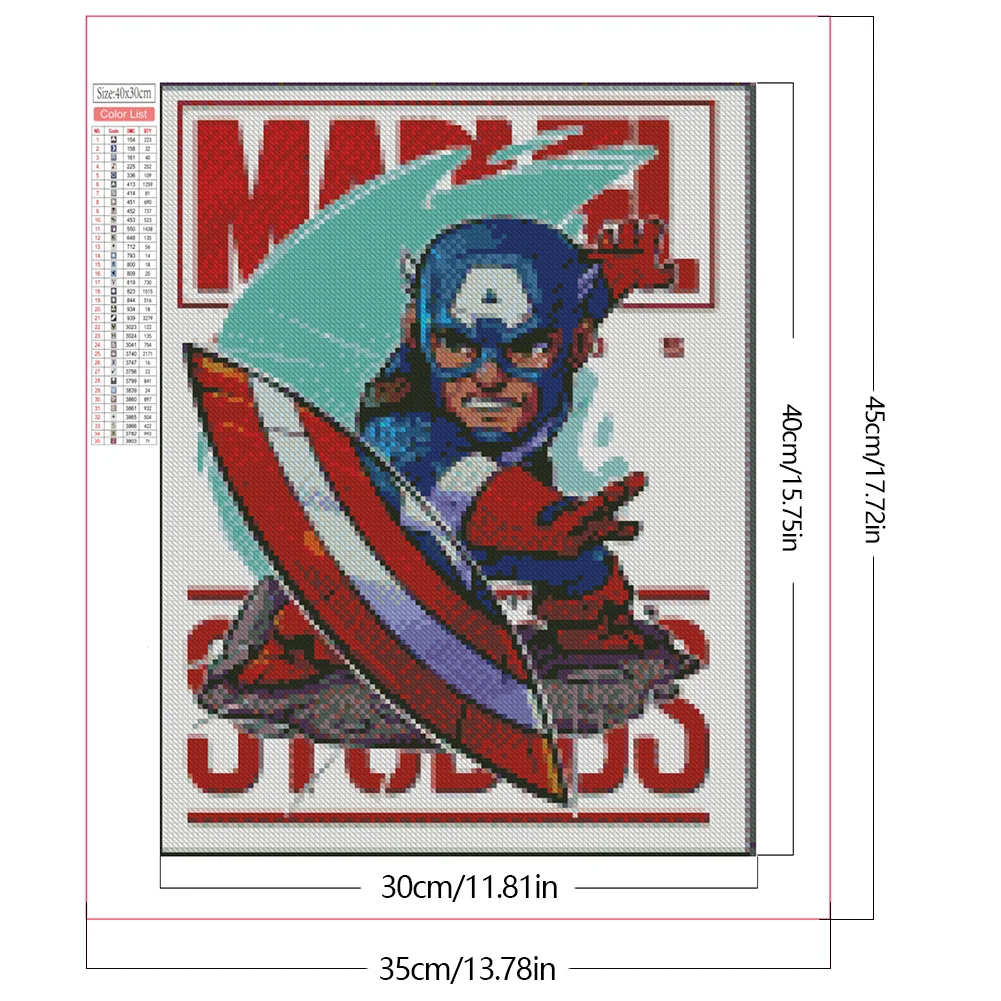 Full Square Diamond Painting 35*45cm - Superhero