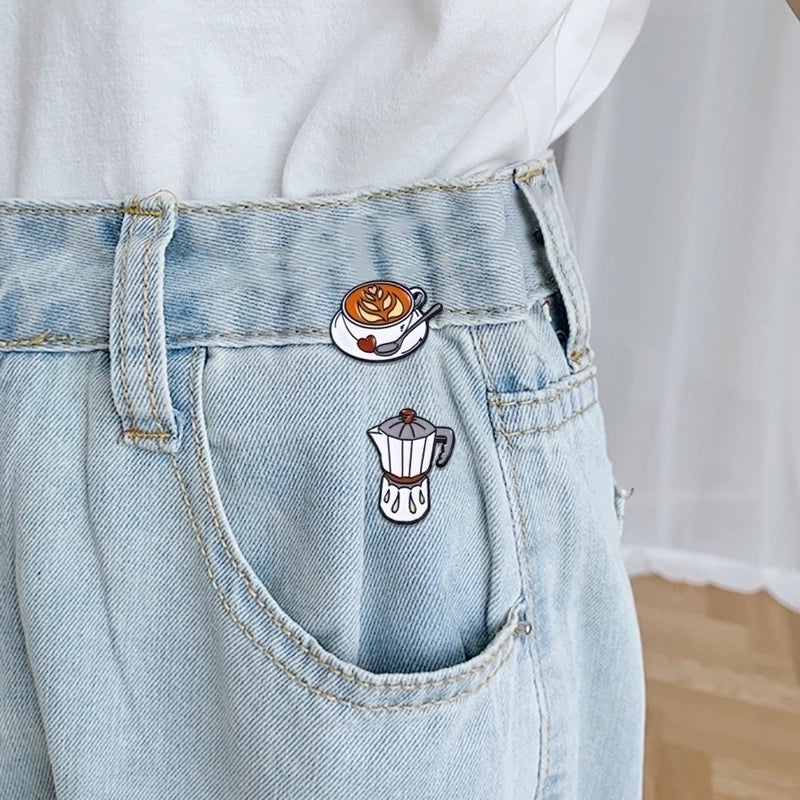 Cartoon Style Retro Pin Cup Alloy Enamel Stoving Varnish Unisex Brooches