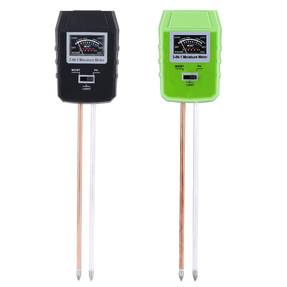 

3 in 1 Soil PH Meter Analyzer Flower Plants Soil Tester Moisture Hygrometer, Green, 501 Original