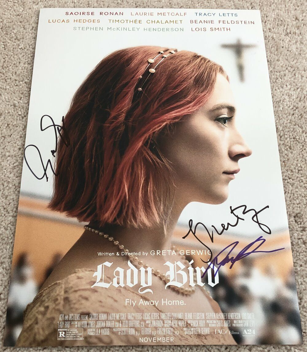 SAOIRSE RONAN METCALF & GERWIG SIGNED LADY BIRD 12x18 Photo Poster painting POSTER w/EXACT PROOF