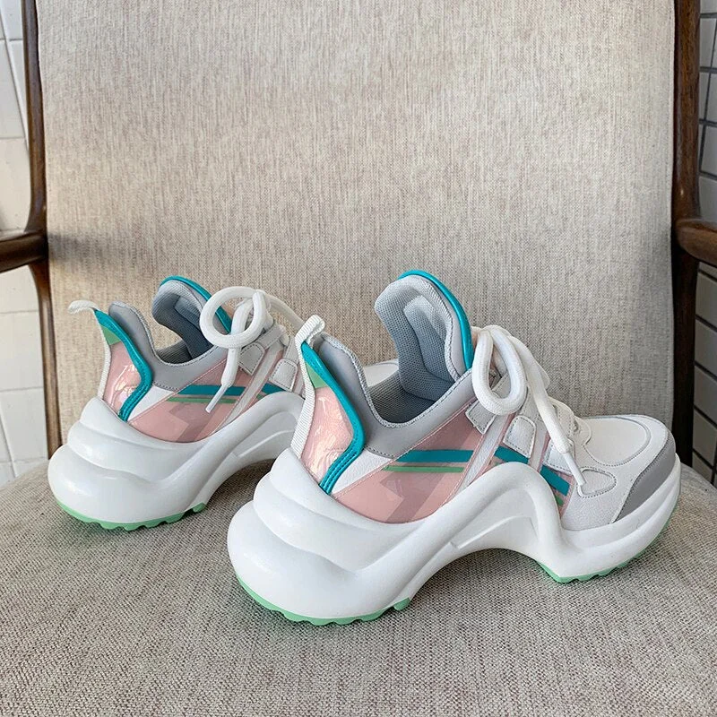 Brand Designer Casual Sneakers For Women Dad Shoes Fashion Sneakers Leisure Shoes 2021 Women's Summer Shoes Chunky Sneaker