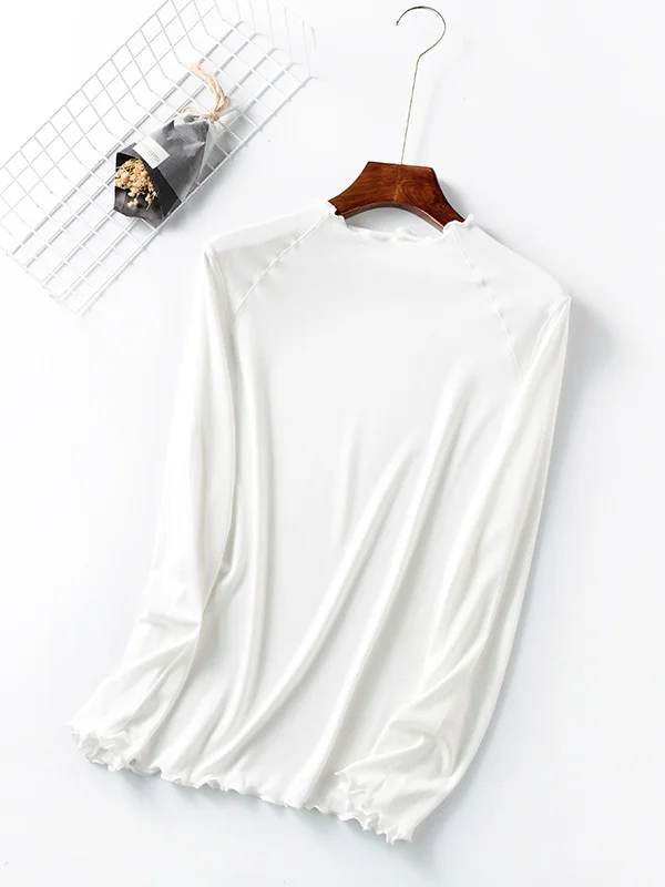 7 Colors Solid Color Long Sleeves T-Shirt Top