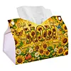 DIY Diamond Art Tissue Box Holder Sunflowers and Mom PU Leather Diamond Art Desktop Organizer Resin Rhinestone Storage Organizers Gem Art Home Office Decor Craft Gift for Women