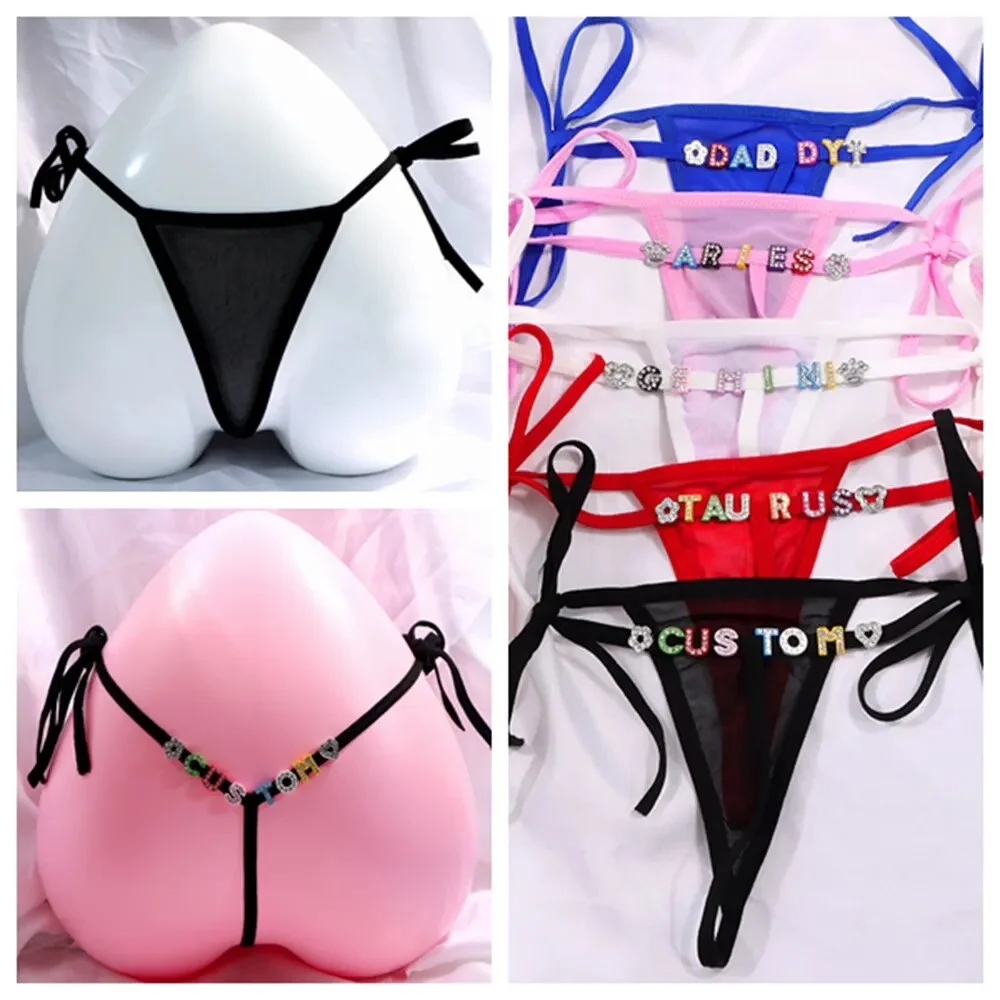 Billionm Sexy Lingerie with Custom Name T-back Women Hot Erotic Underwear Nightwear Sex Costumes Apparel Girlfriend Wife Sexy Gift